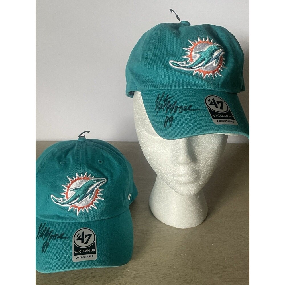 Lot two ’47 Miami Dolphins Clean Up Adjustable Hat Cap Aqua NFL One Size